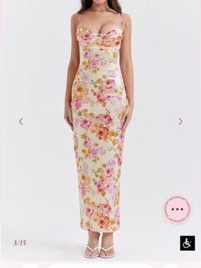 House of CB Josefina Ivory Floral Maxi Dress